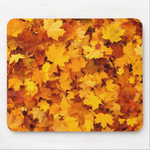 Indian Summer Golden Leaves Mouse Mat