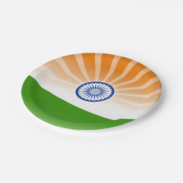 "Indian" sun Paper Plate (Angled)