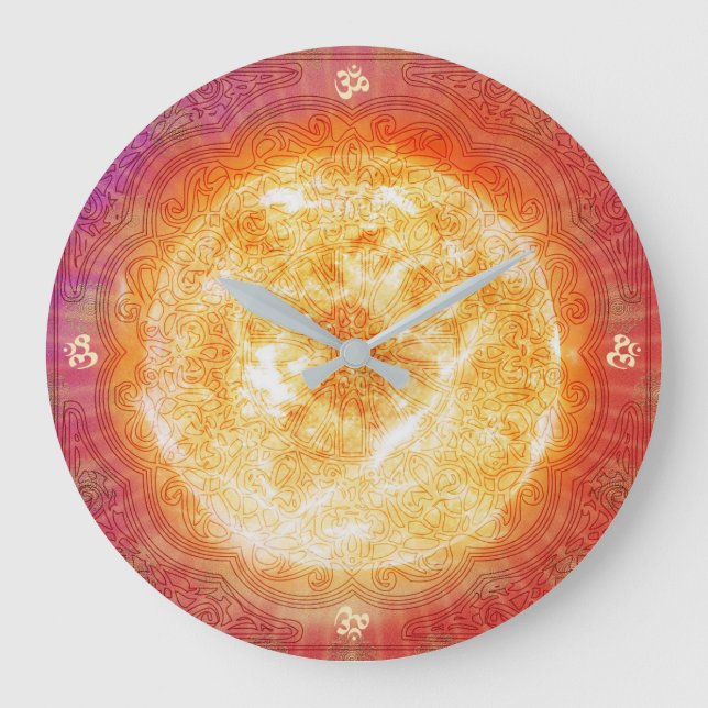 Indian Sun - Wall Clock (Front)