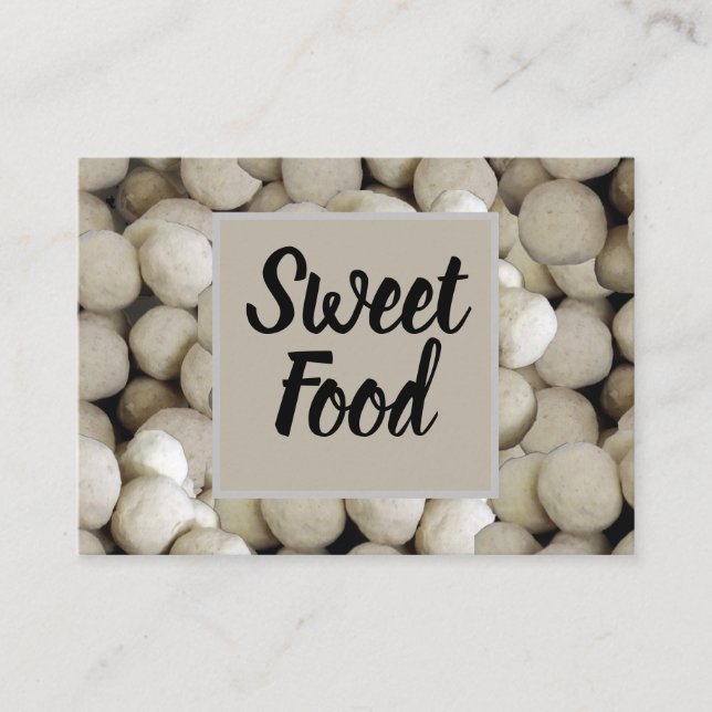 Indian Sweets Wheat Flour Ladoos Sweet Food Business Card (Front)