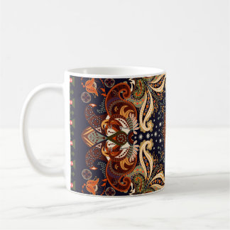 Indian Symmetric: Vintage Ethnic Ornament Coffee Mug