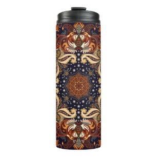 Indian Symmetric: Vintage Ethnic Ornament Thermal Tumbler