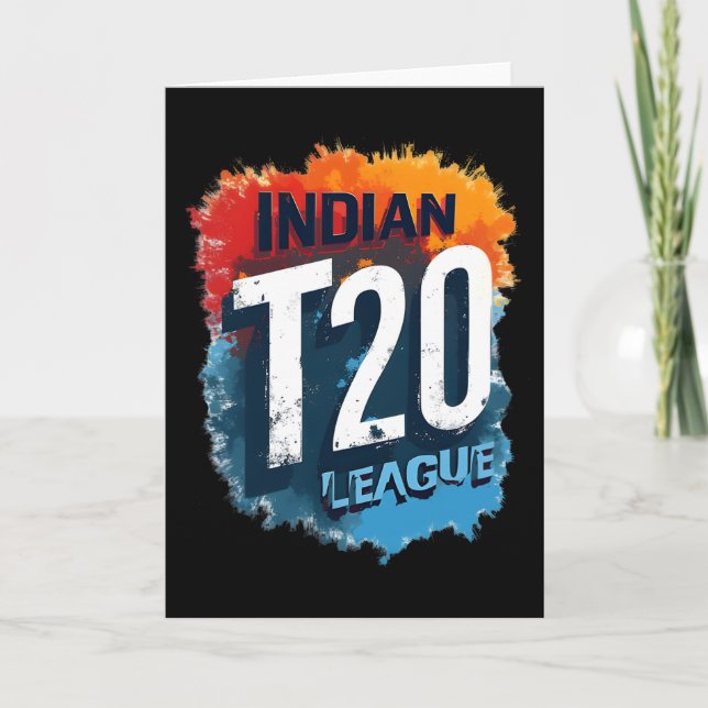 Indian T_20 League 2025 Cricket Design  Card (Front)