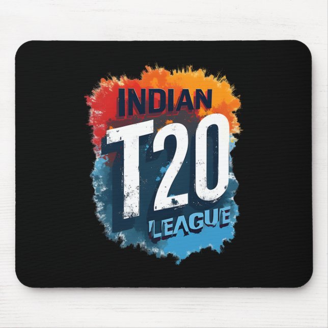 Indian T_20 League 2025 Cricket Design  Mouse Mat (Front)