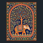 Indian tapestry of holy tree and holy elephant poster<br><div class="desc">Let our ethnic-themed wall art print collection be a source of inspiration and delight in your life,  with designs that celebrate the joy and wonder of cultural exchange.</div>