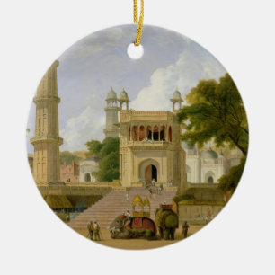 Indian Temple, said to be the Mosque of Abo-ul-Nab Ceramic Tree Decoration