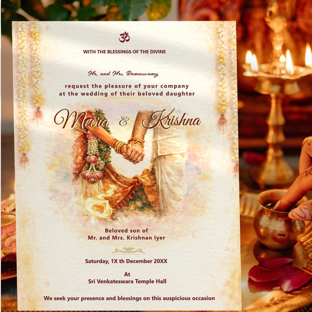  Indian Temple Wedding Invitation Suite (Creator Uploaded)