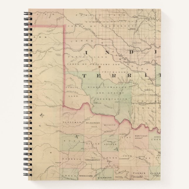 Indian Territory and Texas, North West Portion Notebook (Front)