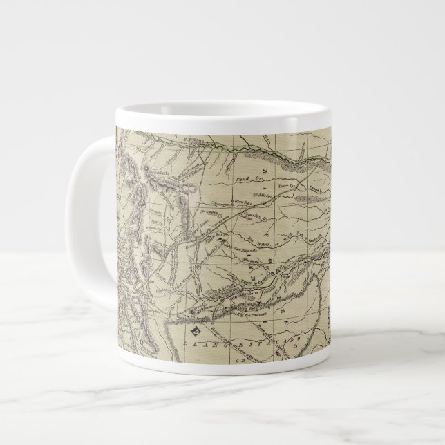 Indian Territory, North Texas, New Mexico Large Coffee Mug (Front Left)