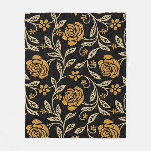 Indian textile: traditional floral seamless. fleece blanket