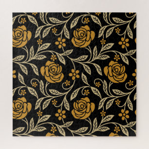 Indian textile: traditional floral seamless. jigsaw puzzle