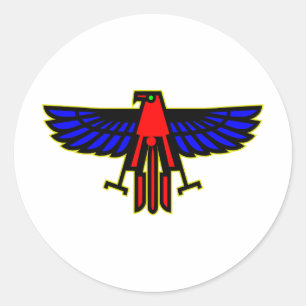 Indian Thunderbird Totem Classic Round Sticker