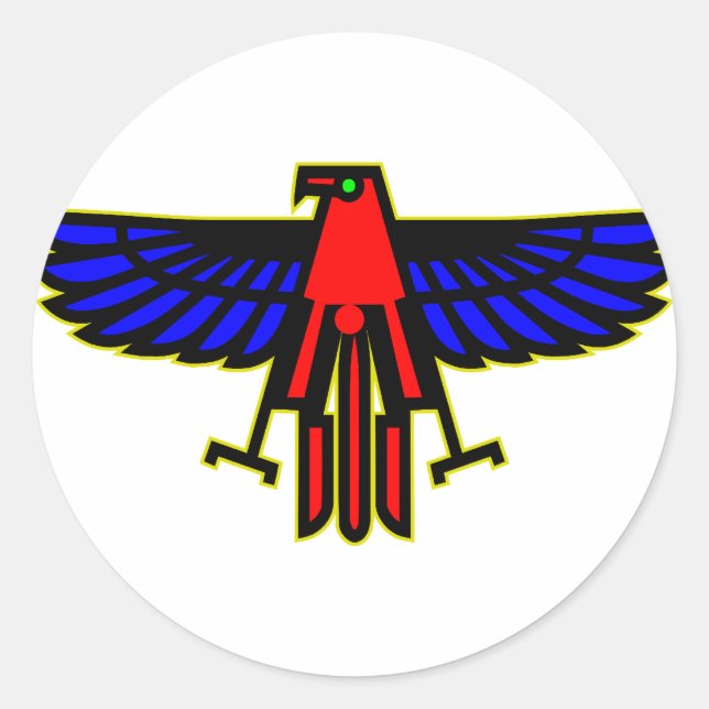 Indian Thunderbird Totem Classic Round Sticker (Front)