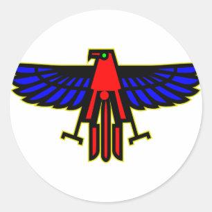 Indian Thunderbird Totem Classic Round Sticker