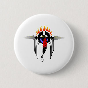 Indian Totem 6 Cm Round Badge