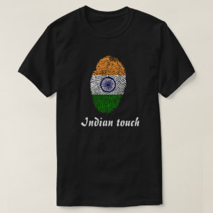 Indian touch fingerprint flag T-Shirt
