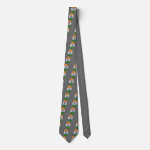 Indian touch fingerprint flag tie