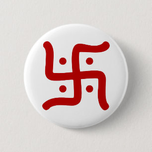 indian traditional hindu swastika symbol religion 6 cm round badge