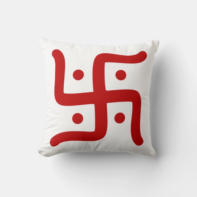 indian traditional hindu swastika symbol religion cushion (Front)