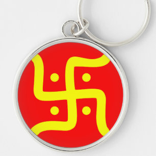 indian traditional hindu swastika symbol religion key ring