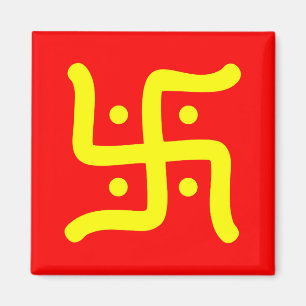 indian traditional hindu swastika symbol religion magnet