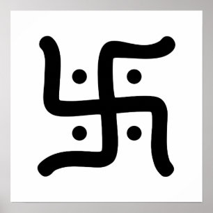 indian traditional hindu swastika symbol religion poster