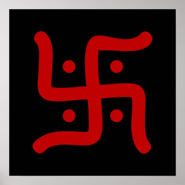 indian traditional hindu swastika symbol religion poster (Front)