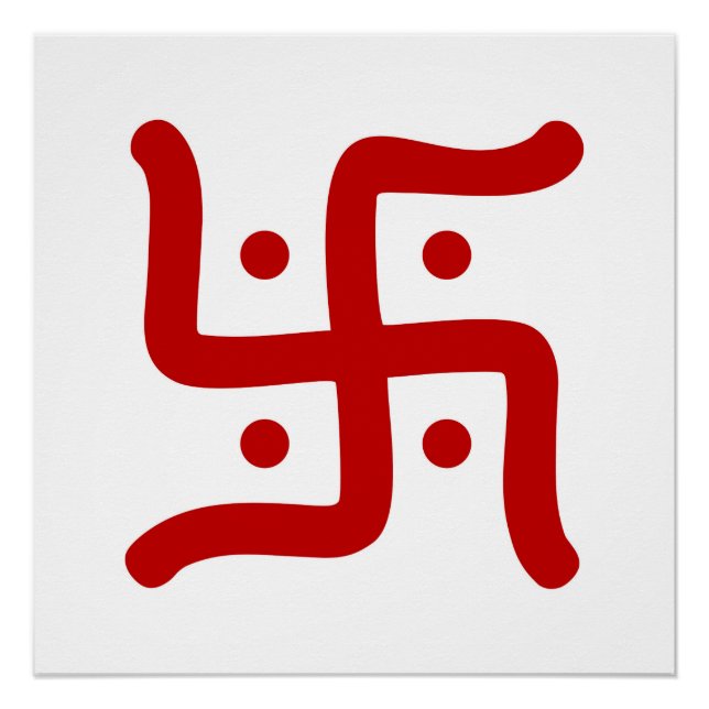 indian traditional hindu swastika symbol religion poster (Front)