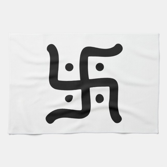indian traditional hindu swastika symbol religion tea towel (Horizontal)