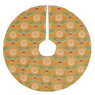 Indian Traditional Illustration Pattern. Brushed Polyester Tree Skirt