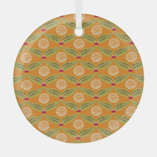 Indian Traditional Illustration Pattern. Glass Tree Decoration