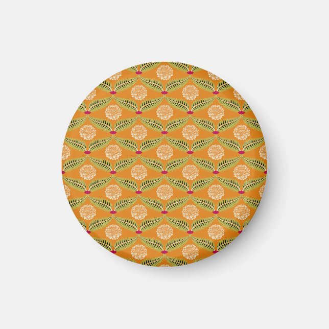 Indian Traditional Illustration Pattern. Magnet (Front)