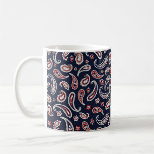 Indian Traditional paisley pattern on navy Coffee Mug
