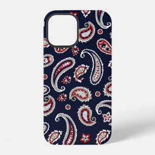 Indian Traditional paisley pattern on navy iPhone 12 Case