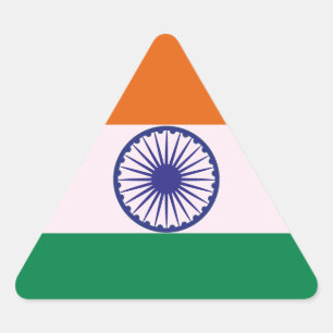 Indian Tricolour Tiranga Triangle Sticker