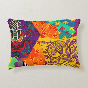Indian Turkish Festive Patchwork Mandala Decorative Cushion