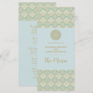 INDIAN TURQUOISE - Wedding Menu Card
