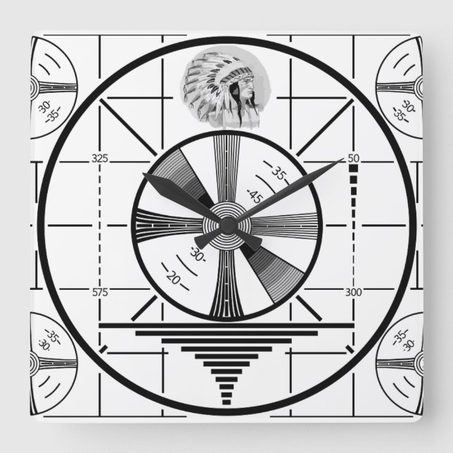 Indian TV Test Pattern Clock (Front)