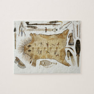 Indian Utensils and Arms, plate 21 from Volume 2 o Jigsaw Puzzle