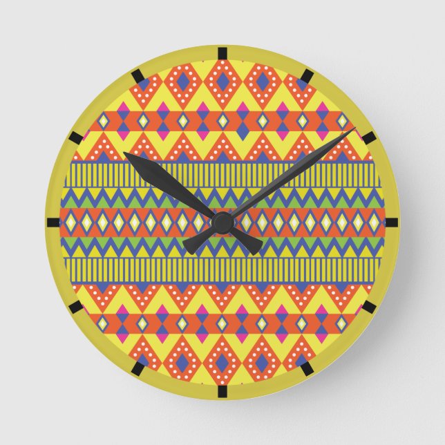 Indian Vibrant Round Clock (Front)