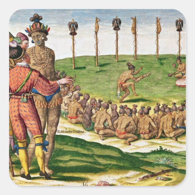 Indian Victory Ceremony, from 'Brevis Square Sticker (Front)