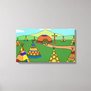 Indian Village Canvas Print