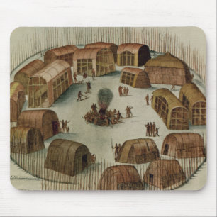 Indian Village of Pomeiooc Mouse Mat