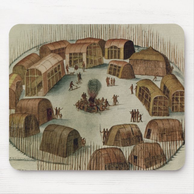 Indian Village of Pomeiooc Mouse Mat (Front)