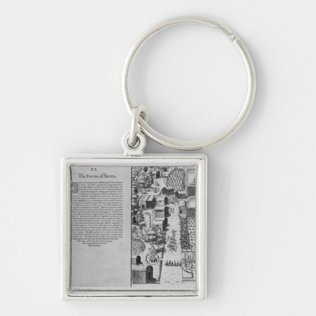 Indian Village of Secoton Key Ring (Front)