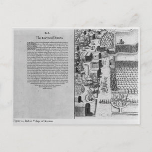 Indian Village of Secoton Postcard