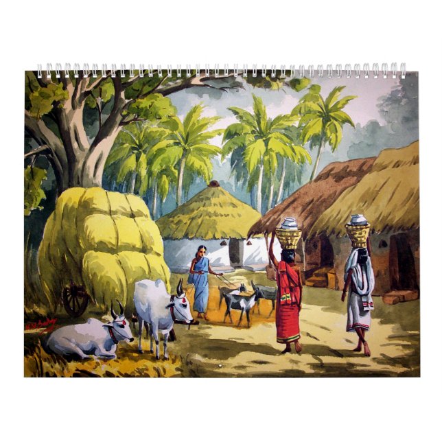 Indian village painting calendar (Cover)