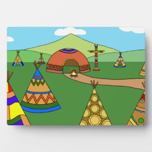 Indian Village Plaque