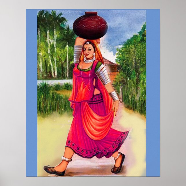 Indian village women poster design (Front)