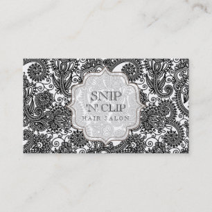 Indian Vintage Paisley Hair Stylist Salon Appointment Card